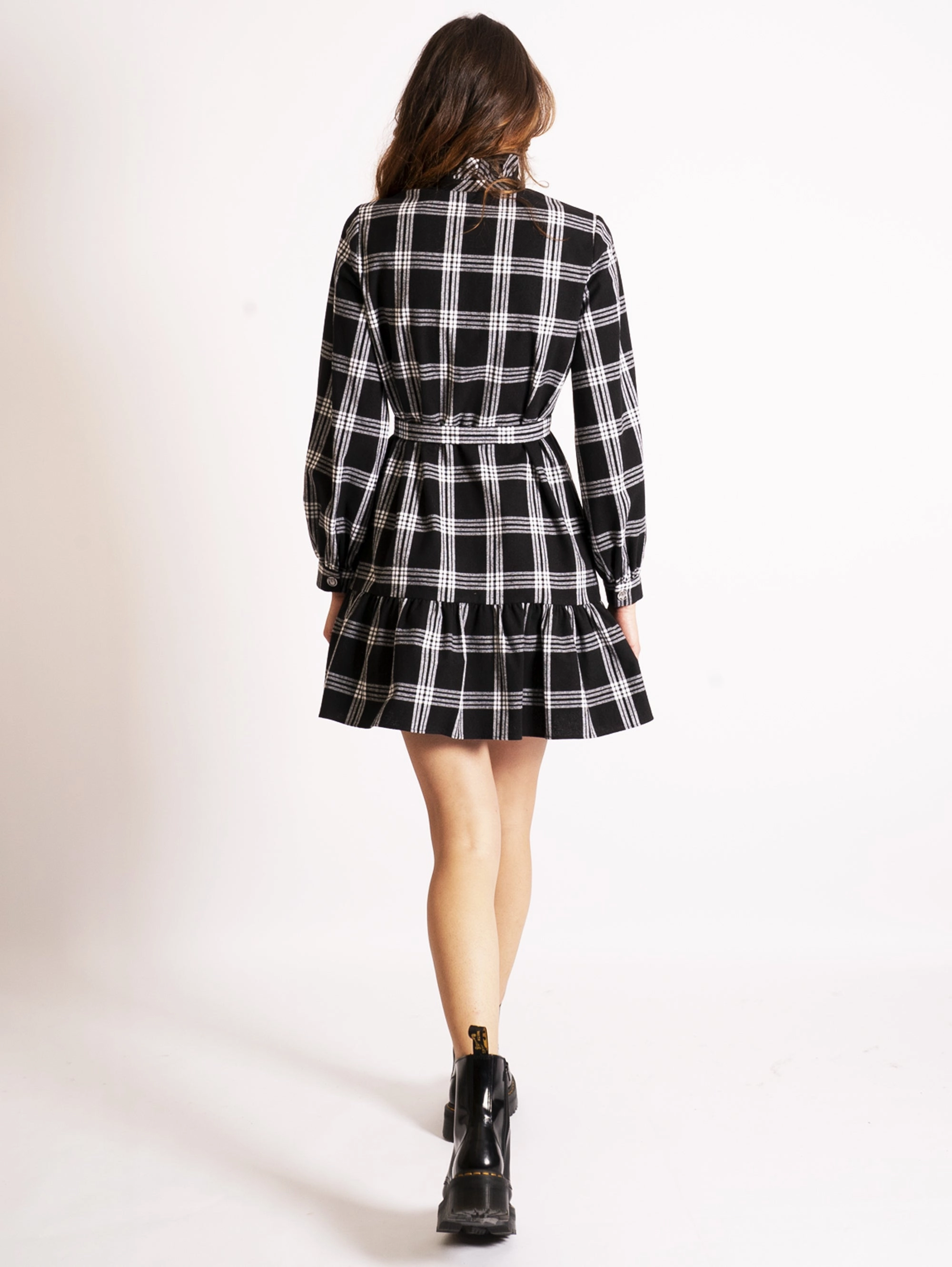 Black / White Checked Dress
