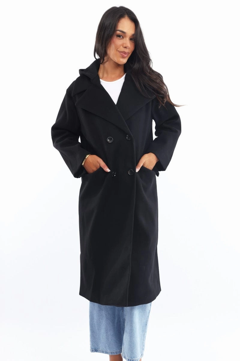Black Coat Jersey Hood Insert