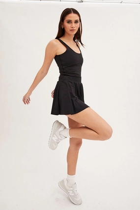 Black Flare Skort Skirt Activewear