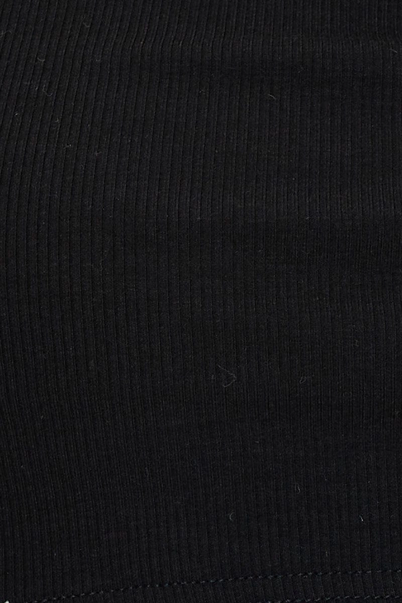 Black Keyhole Hole Halter Neck Top