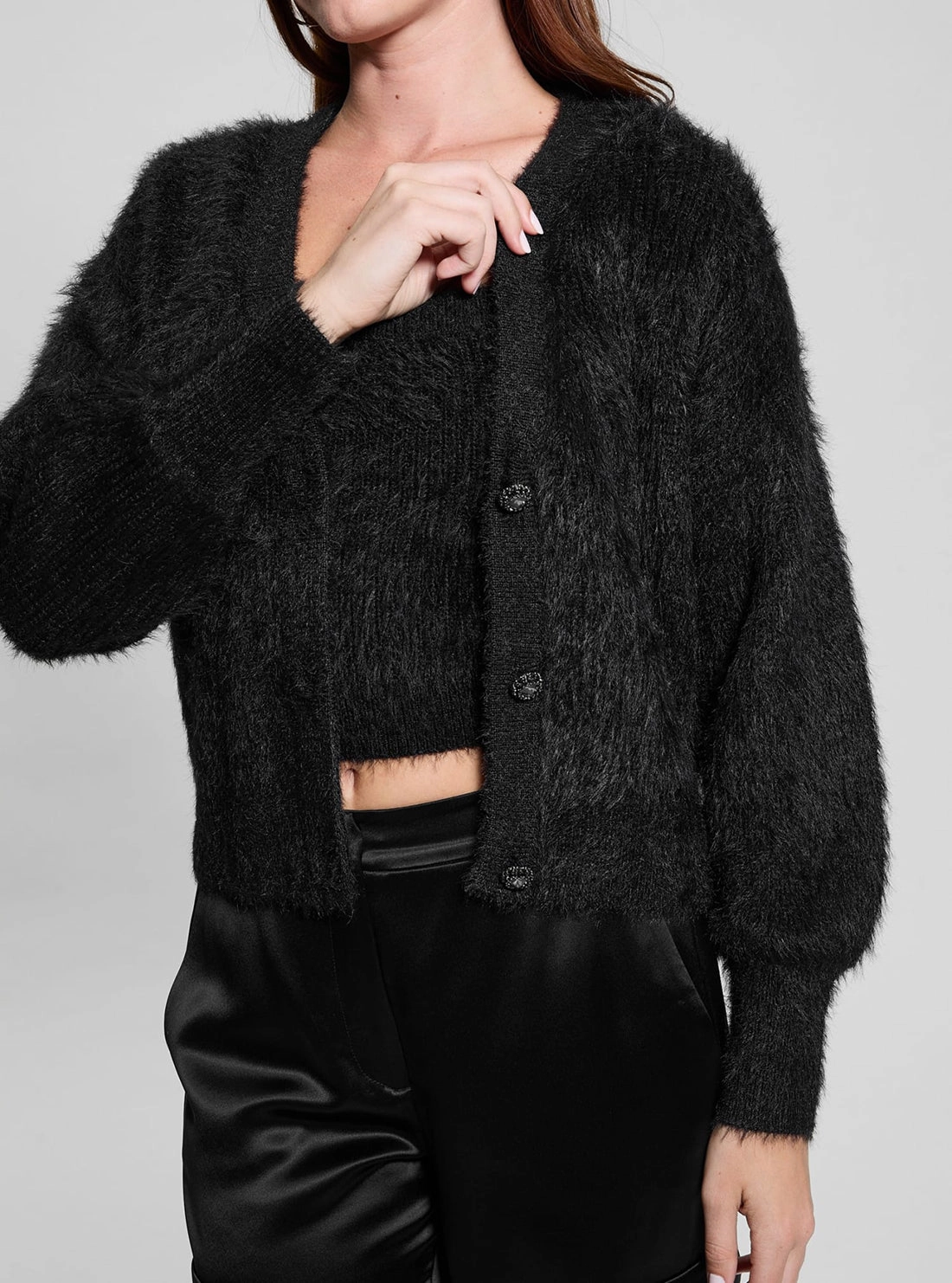Black Keyla Knit Cardigan