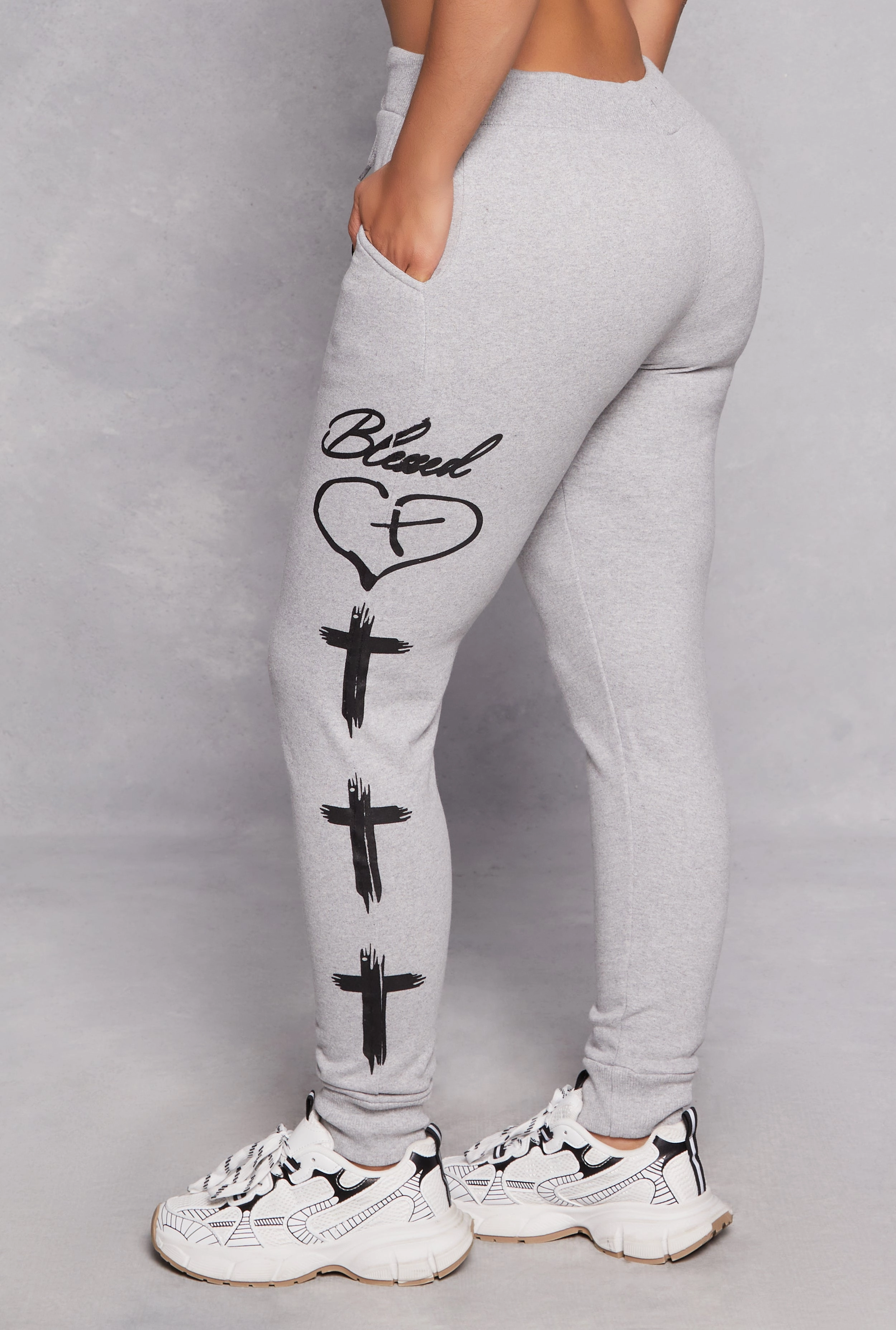 Blessed Graphic Drawstring Joggers