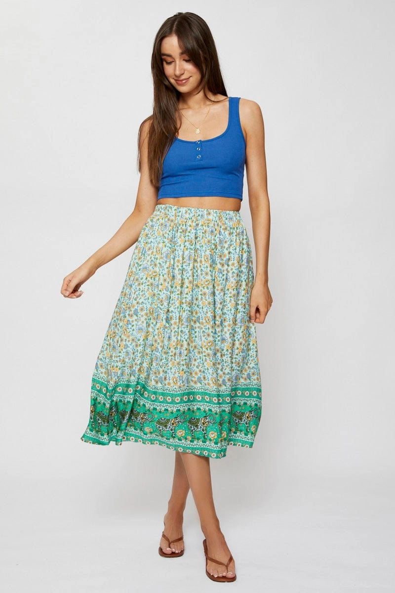 Blue Crop Top