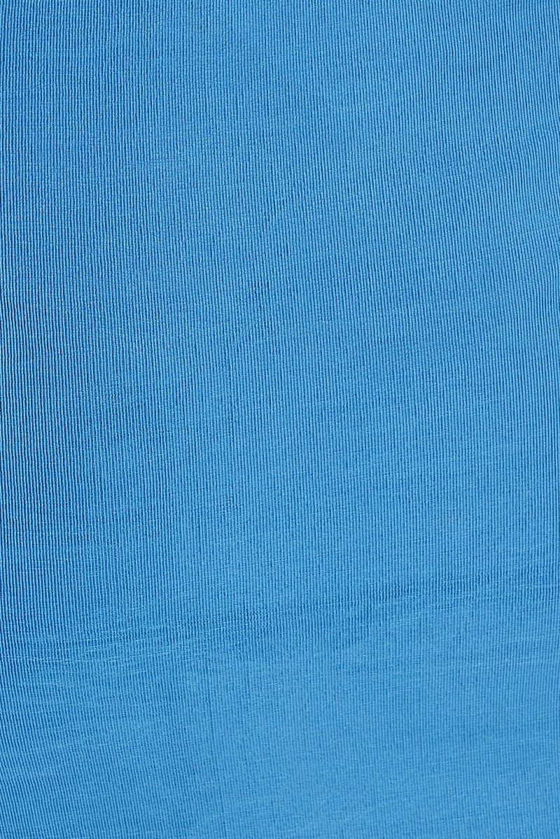 Blue Ruched Midi Skirt