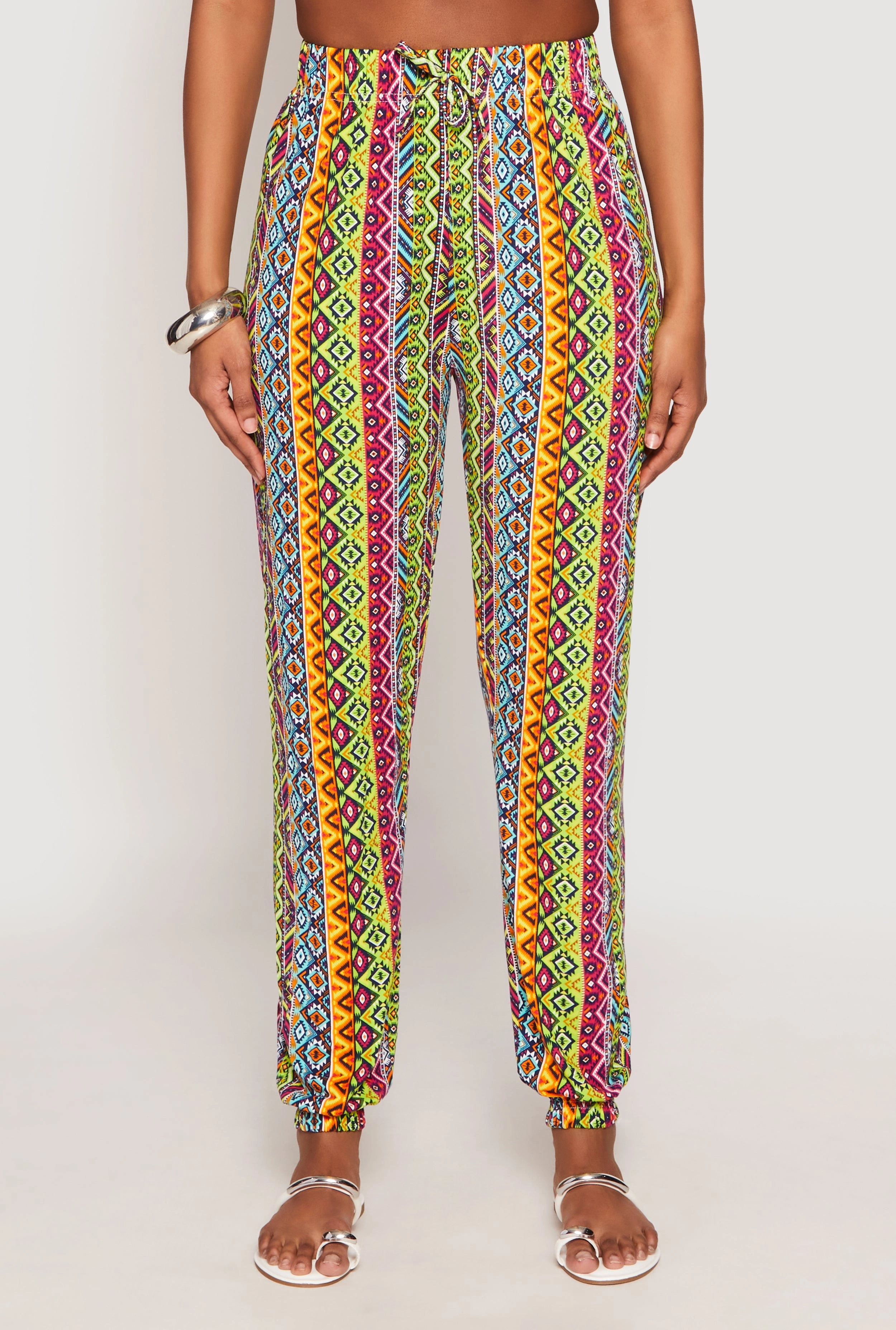 Boho Border Print Joggers