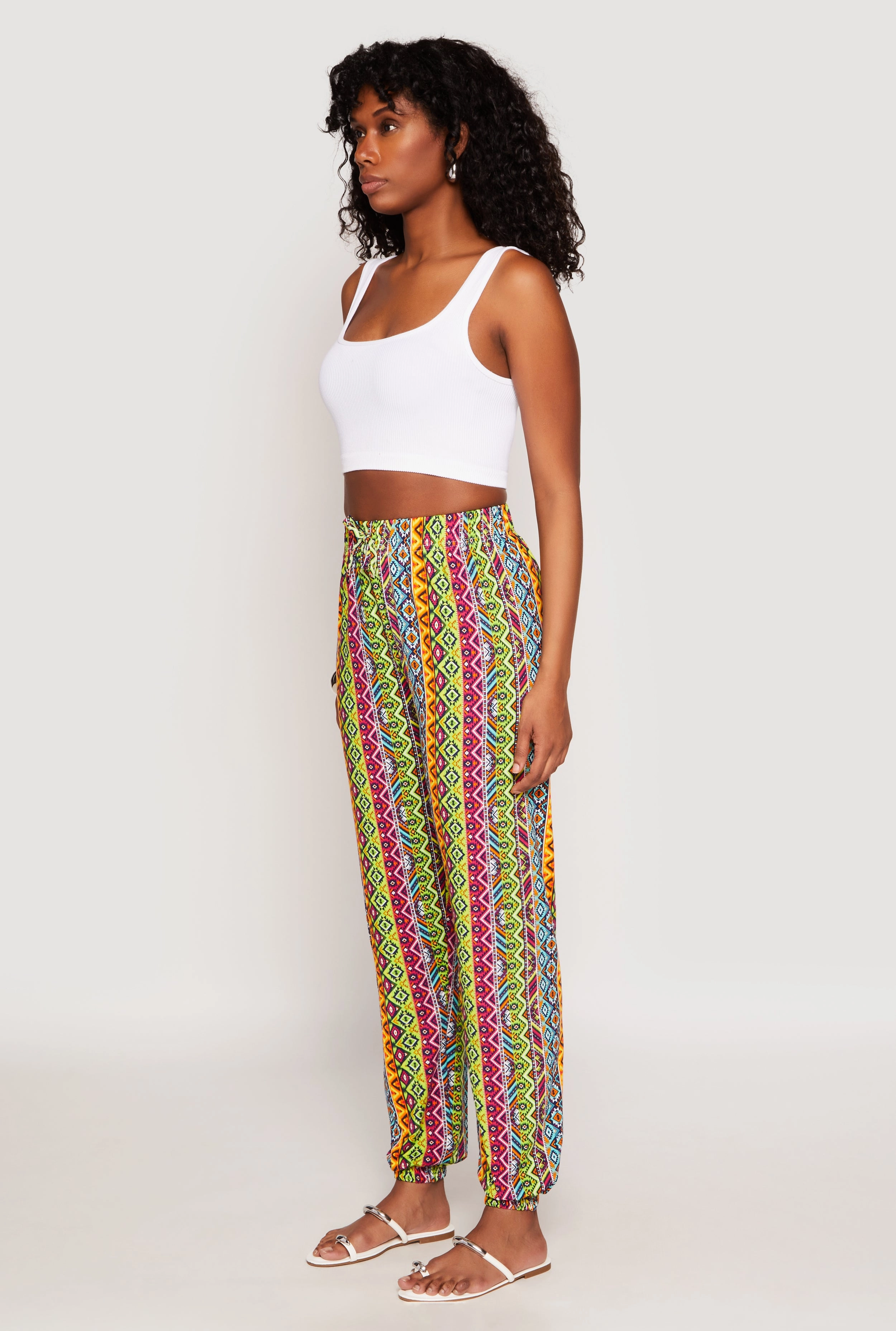 Boho Border Print Joggers