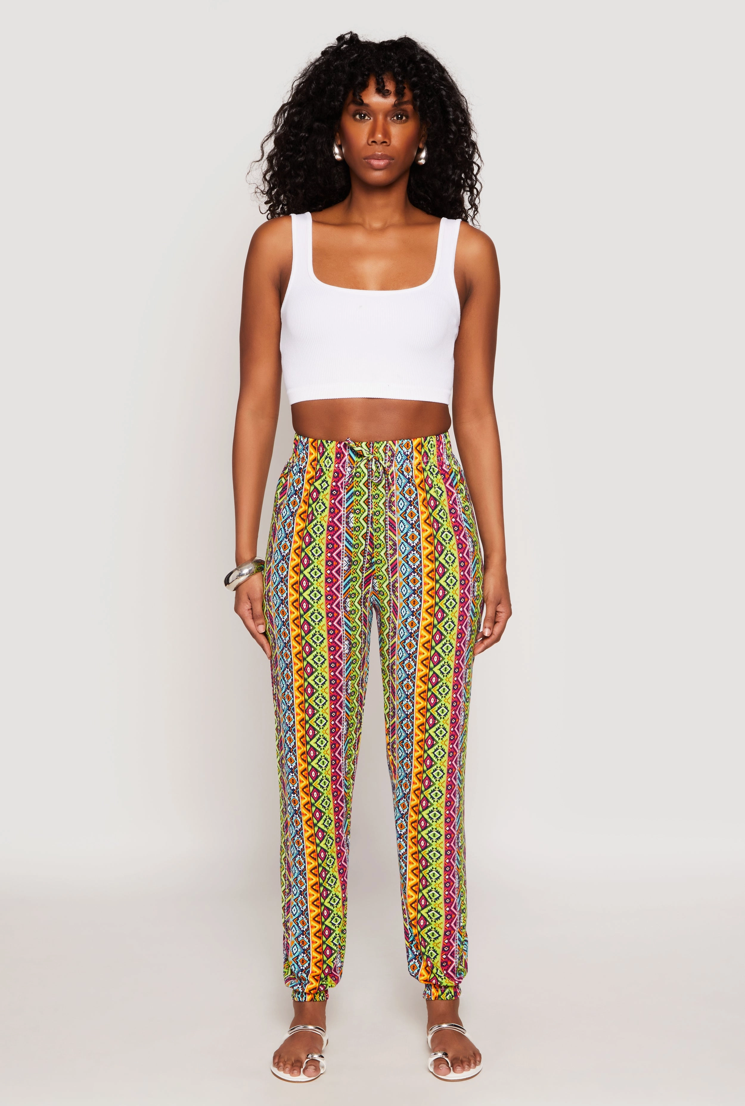 Boho Border Print Joggers