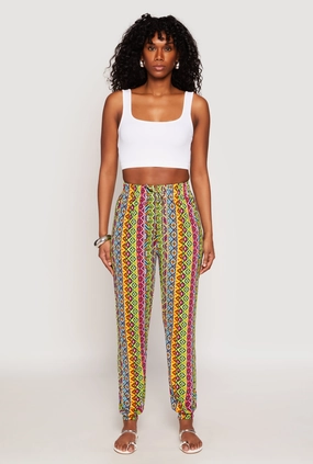 Boho Border Print Joggers