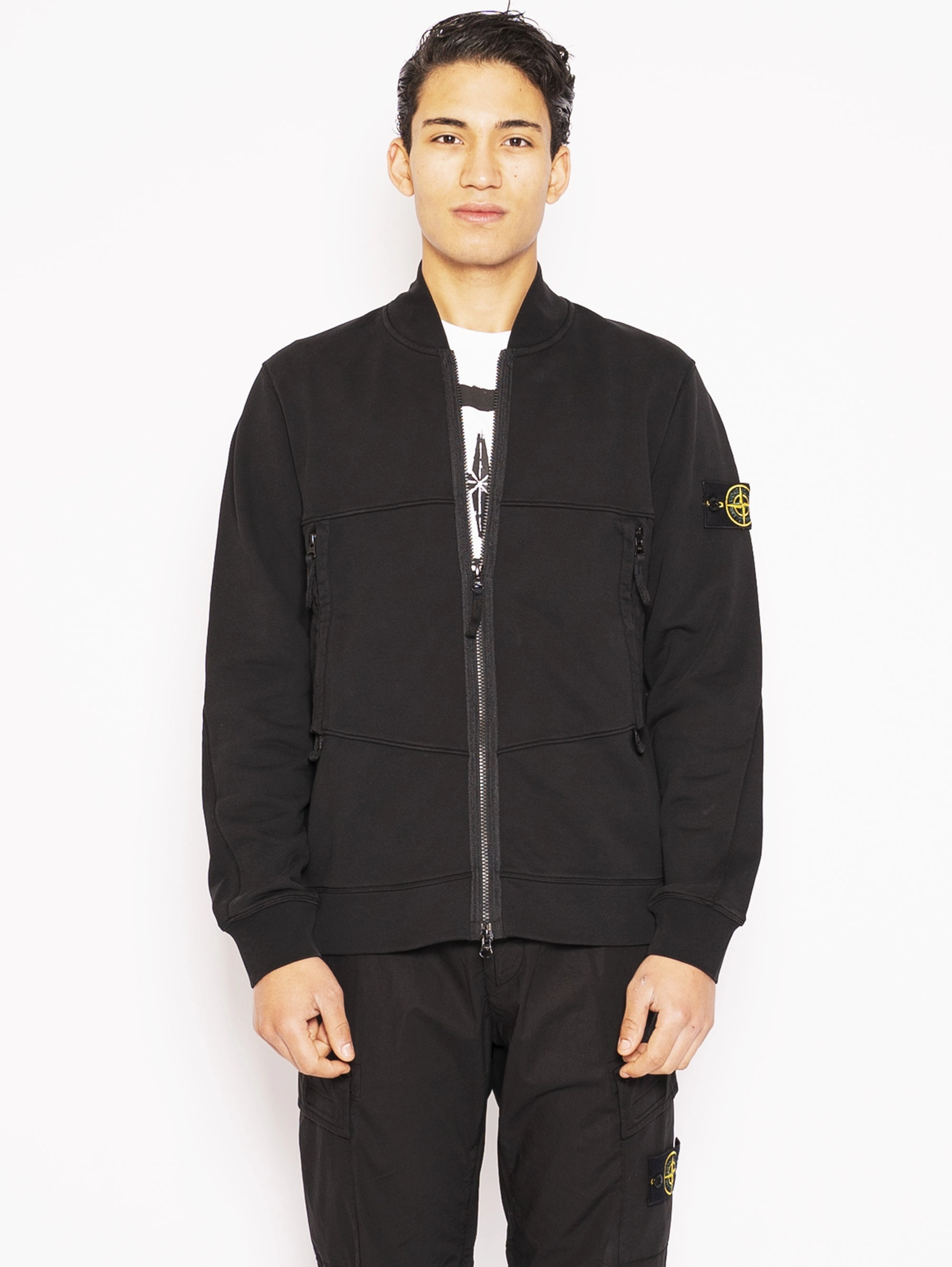 Bomber jacket in Black Sweatshirt