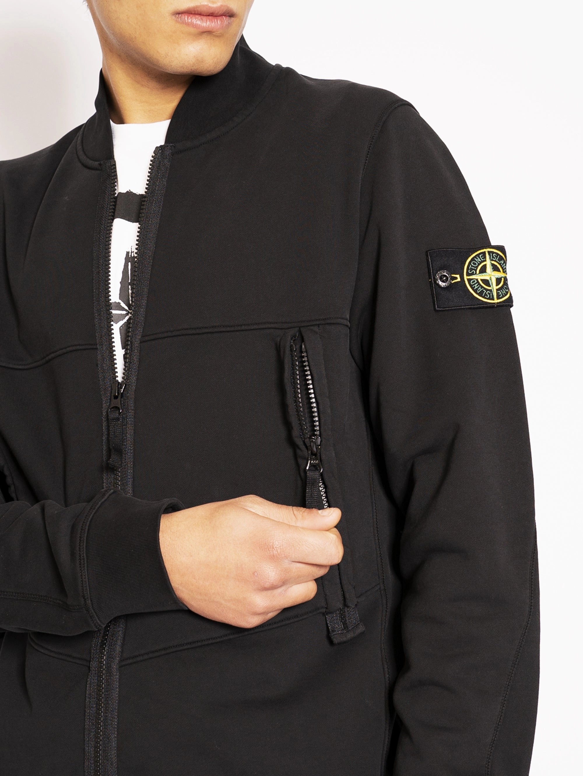 Bomber jacket in Black Sweatshirt