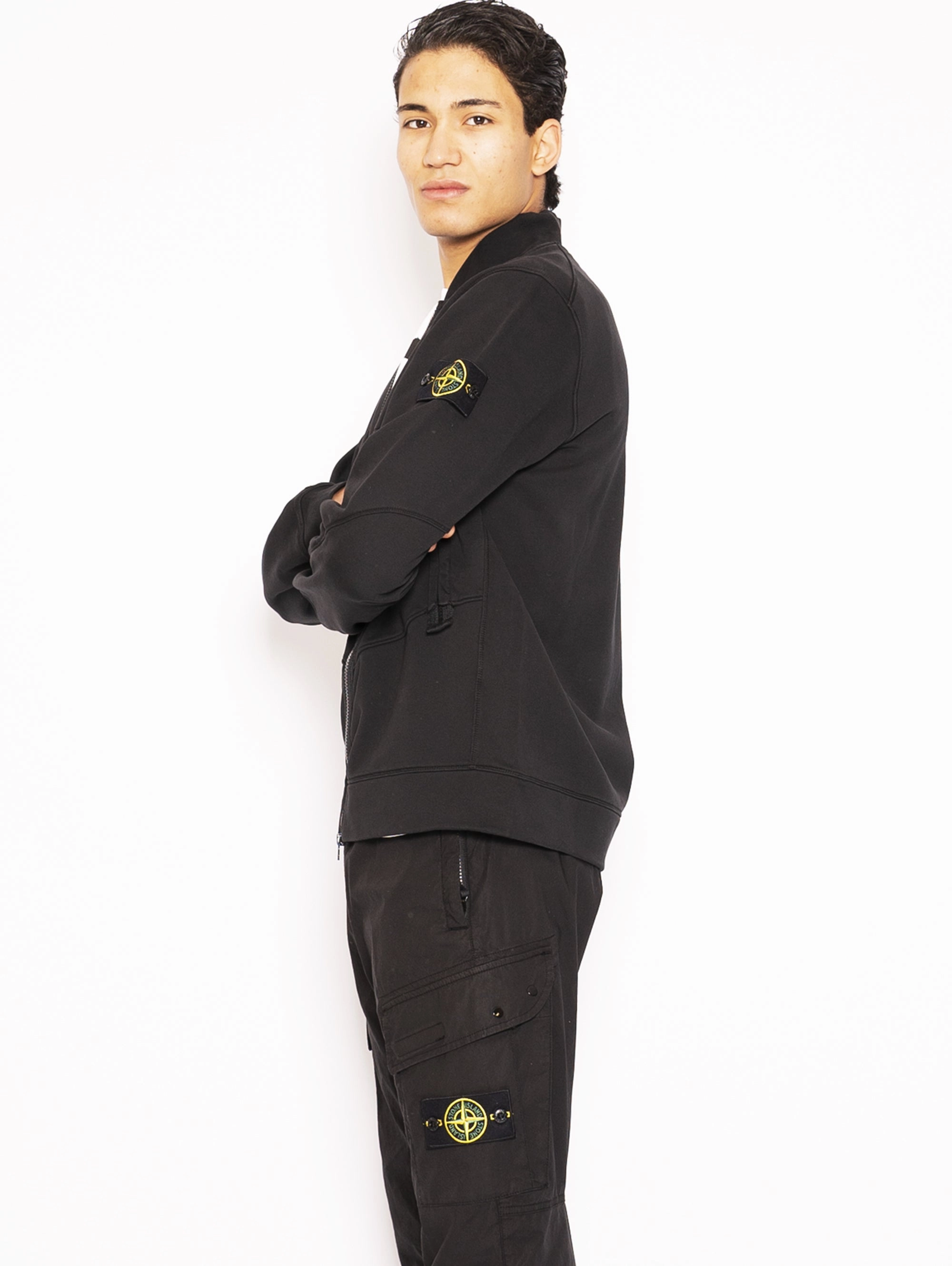 Bomber jacket in Black Sweatshirt