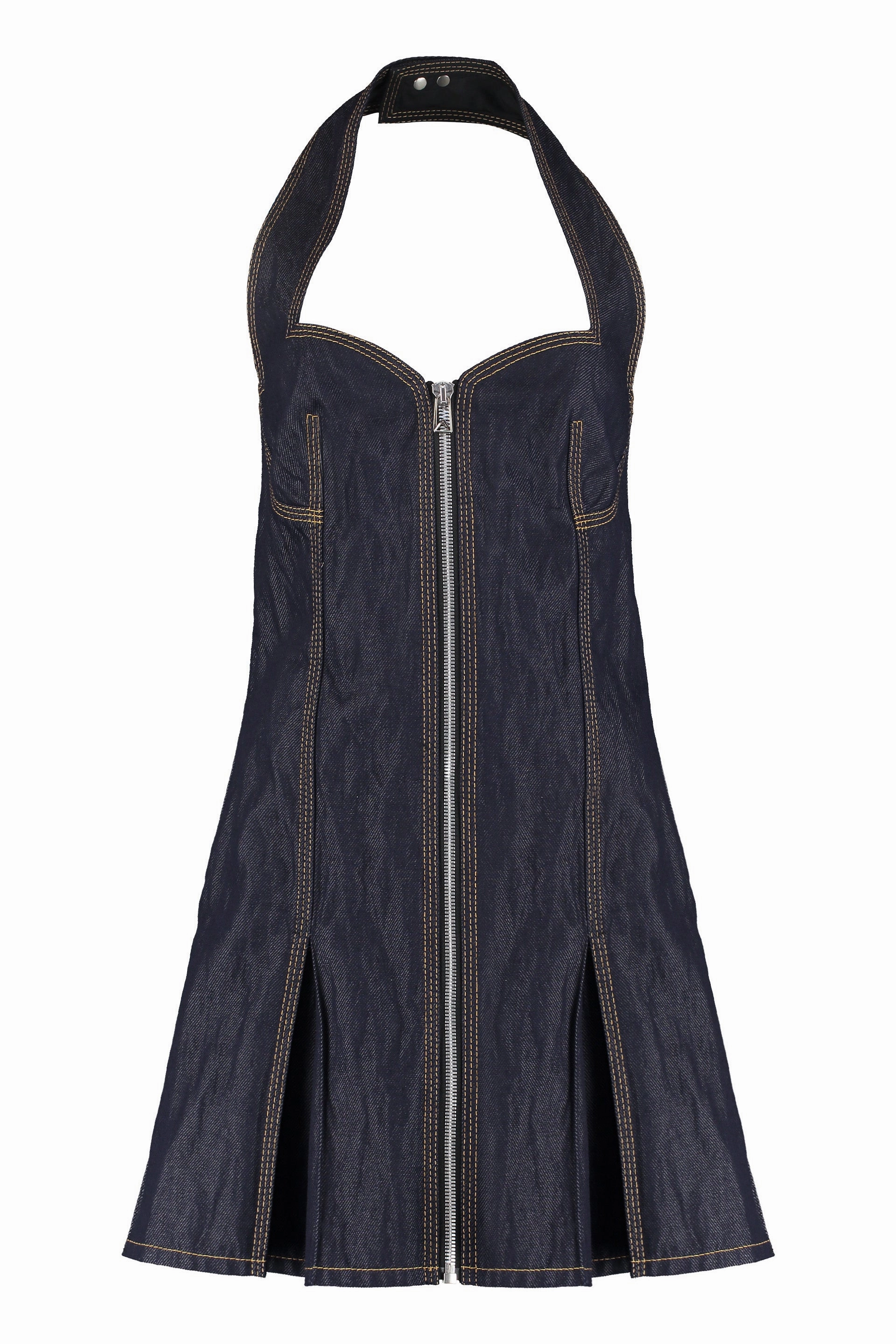Bottega Veneta Zip-Up Sleeveless Denim Dress