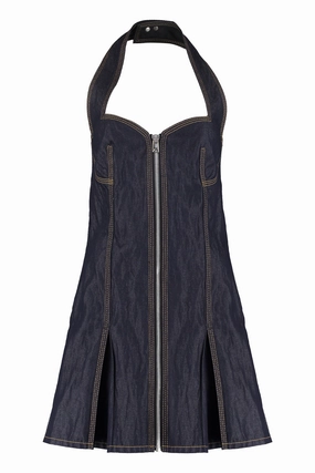 Bottega Veneta Zip-Up Sleeveless Denim Dress