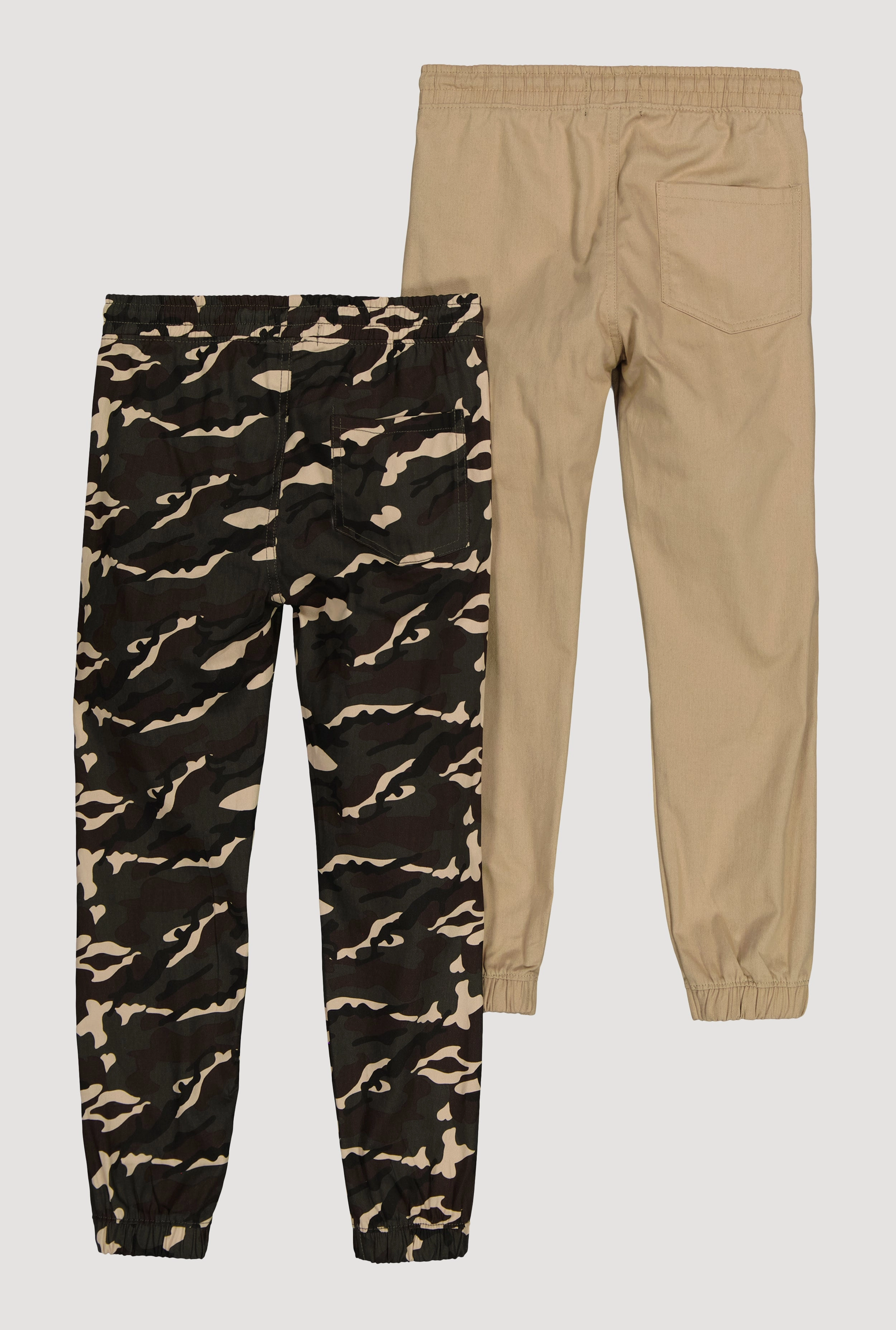 Boys Drawstring Waist Joggers 2 Pack