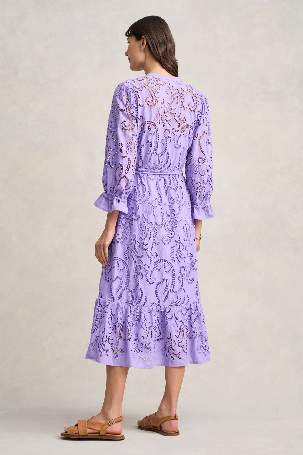 Broderie Lace Dress - Lilac