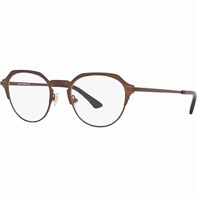 Brooks Brothers Men's Eyeglasses - Matte Light Gold Metal Round Frame | BB1082 6102