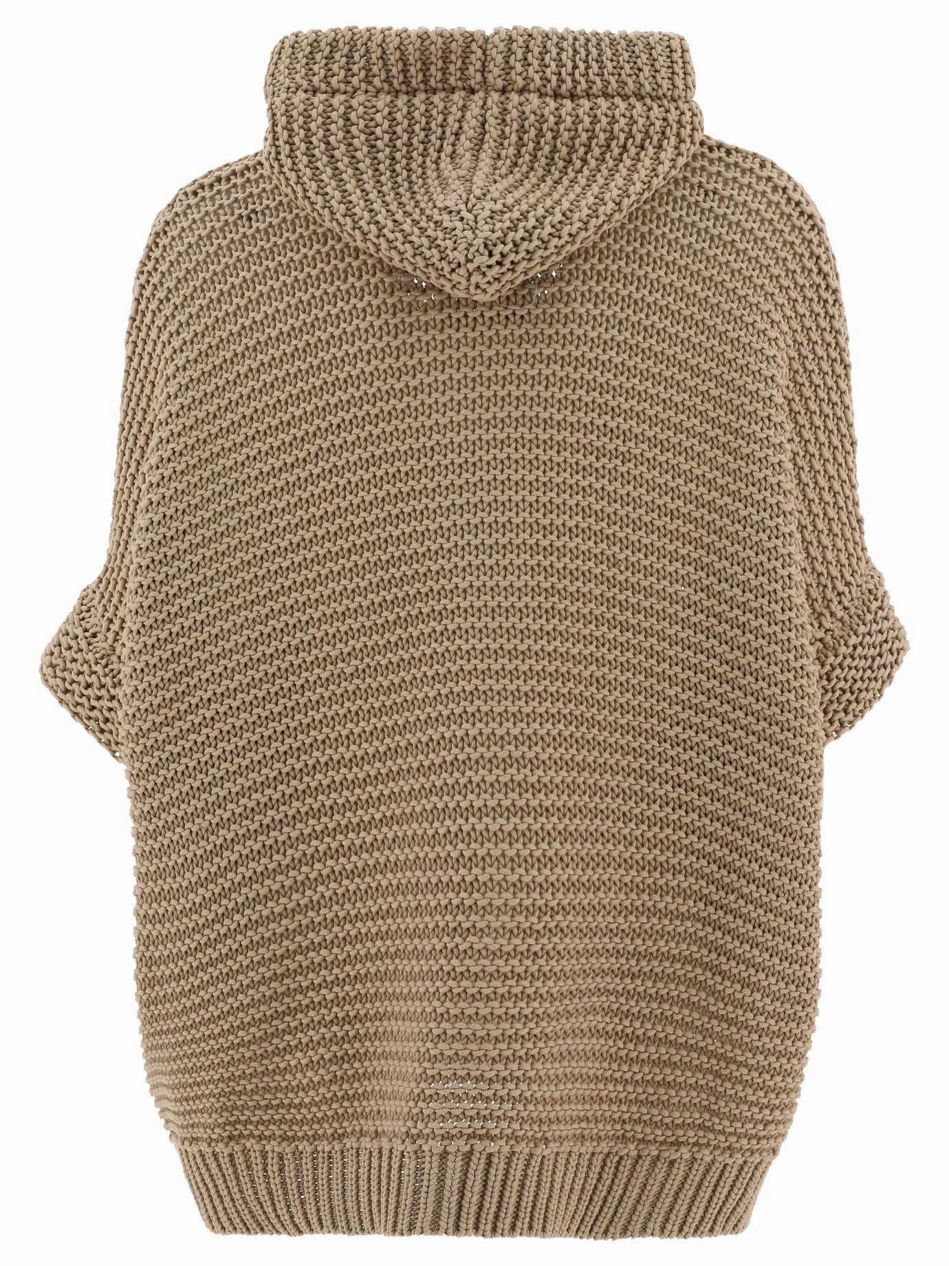 Brunello Cucinelli Hooded Cropped Sleeve Cardigan