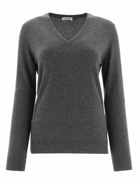 Brunello Cucinelli V-Neck Knitted Jumper
