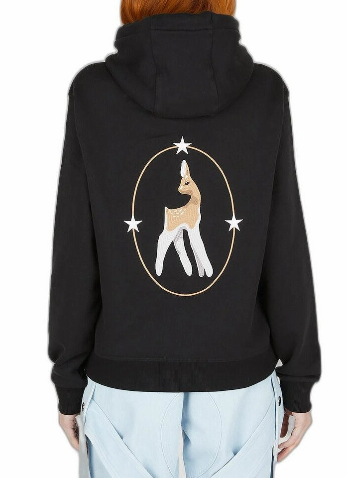 Burberry Deer Graphic Oversized Hoodie