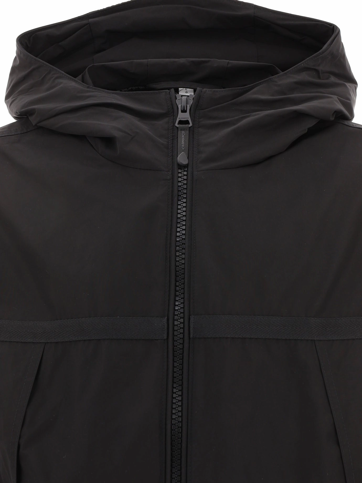 Burberry Zipped Hooded Windbreaker