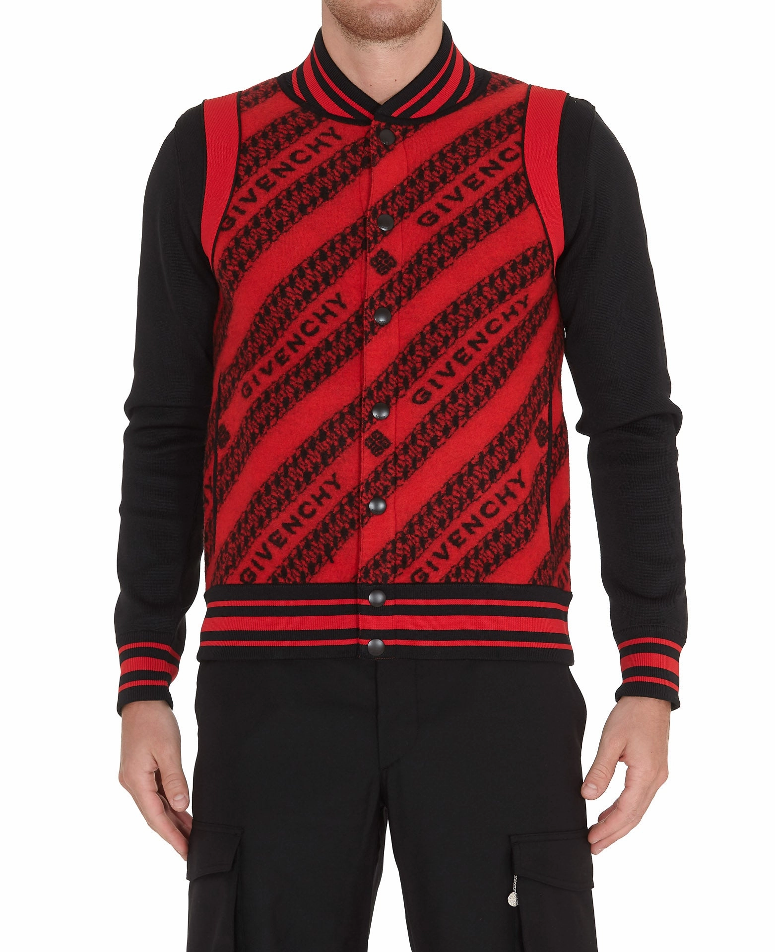 Chain Jacquard Bomber Jacket