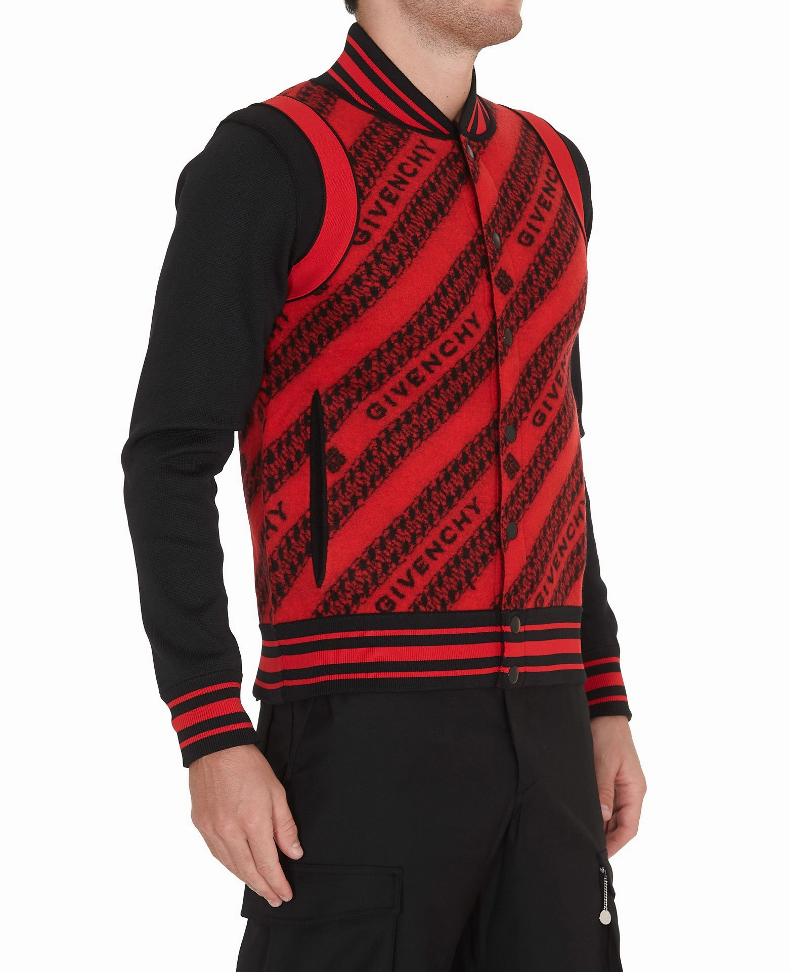 Chain Jacquard Bomber Jacket
