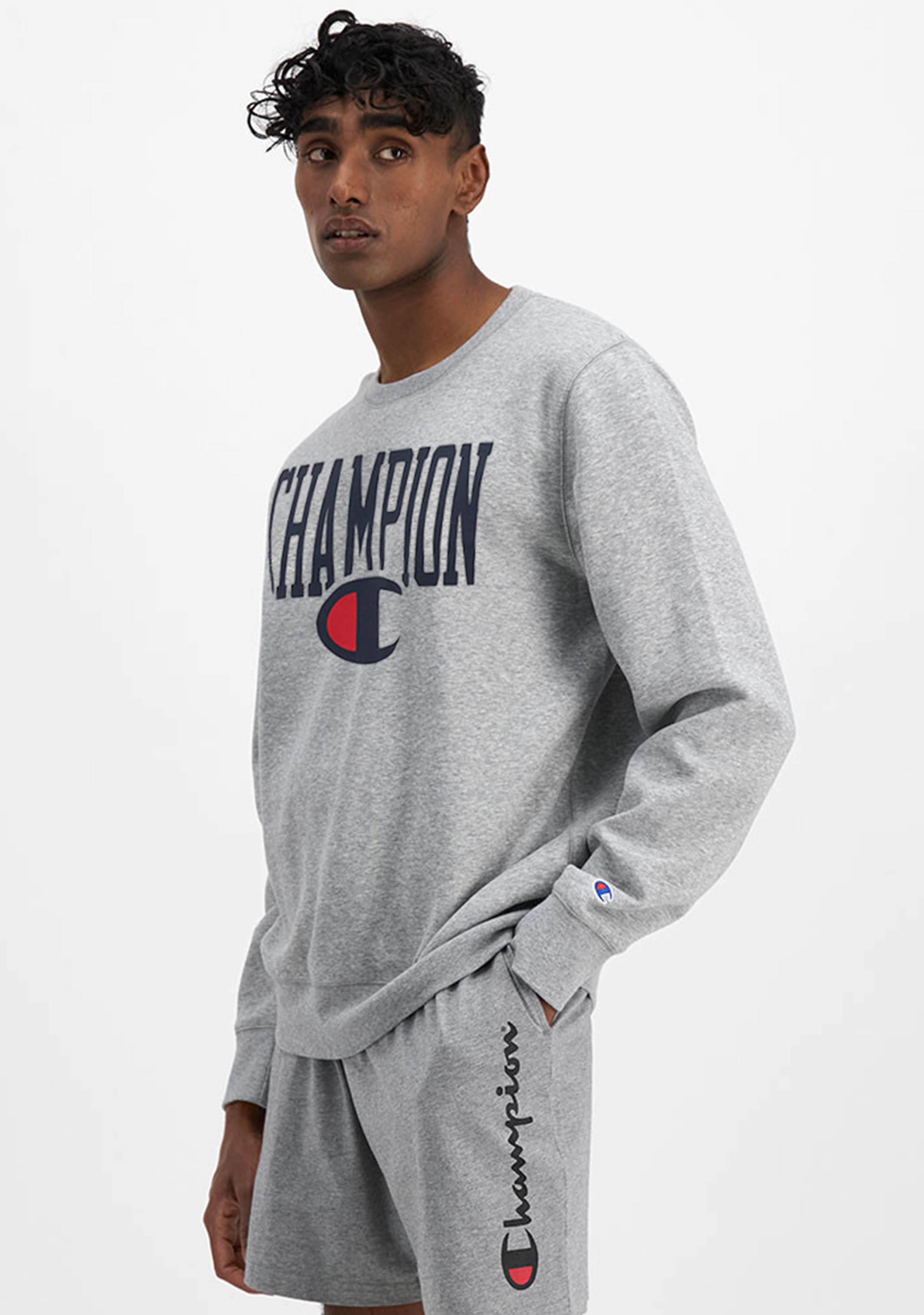 Champion Mens SPS Graphic Print Crew