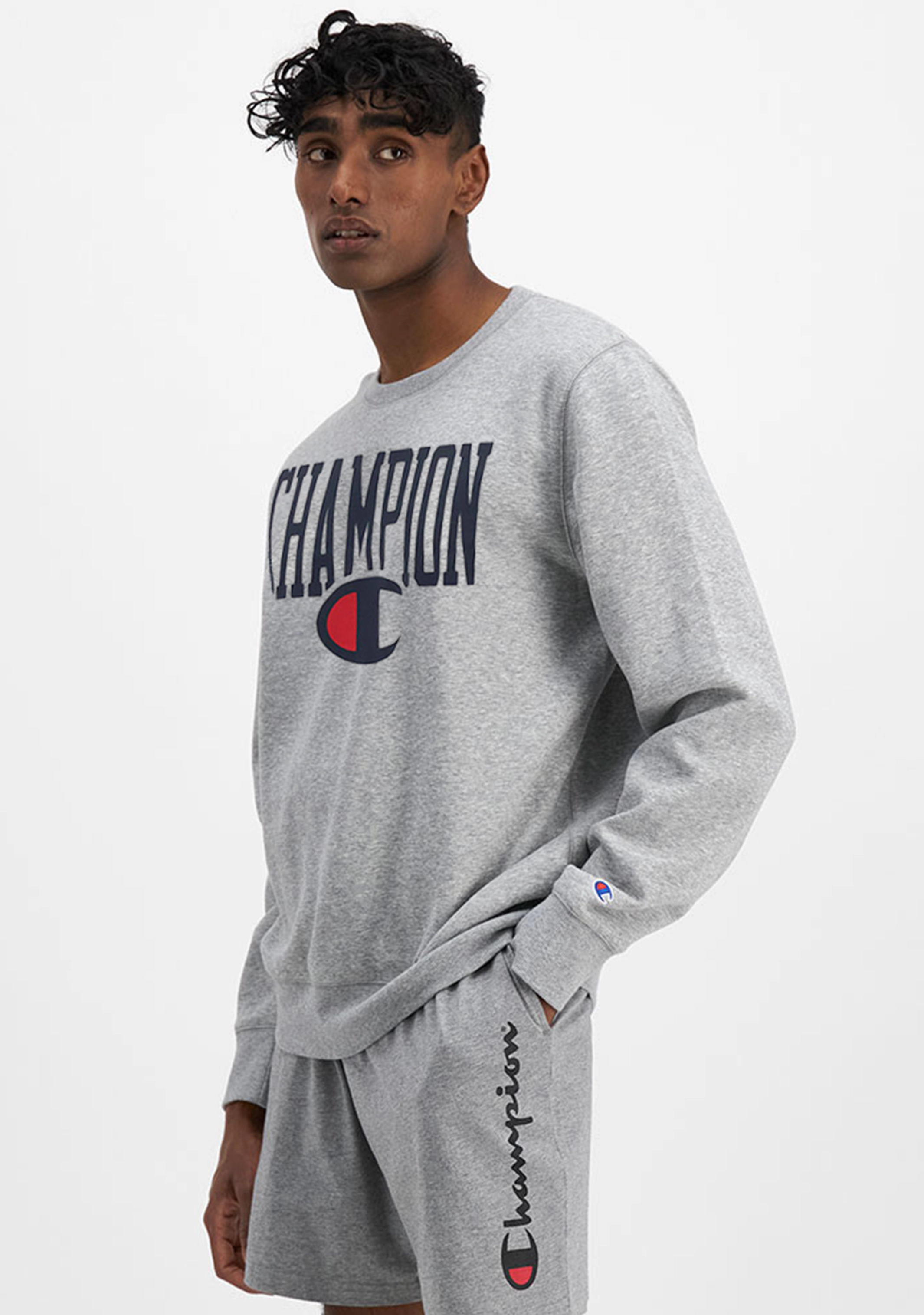 Champion Mens SPS Graphic Print Crew