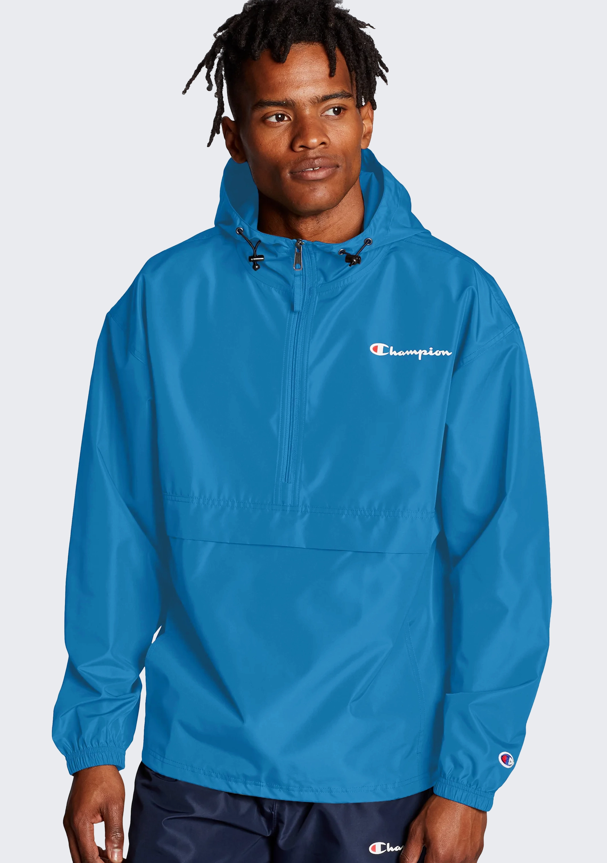 Champion Mens US Quarter Zip Packable Jacket