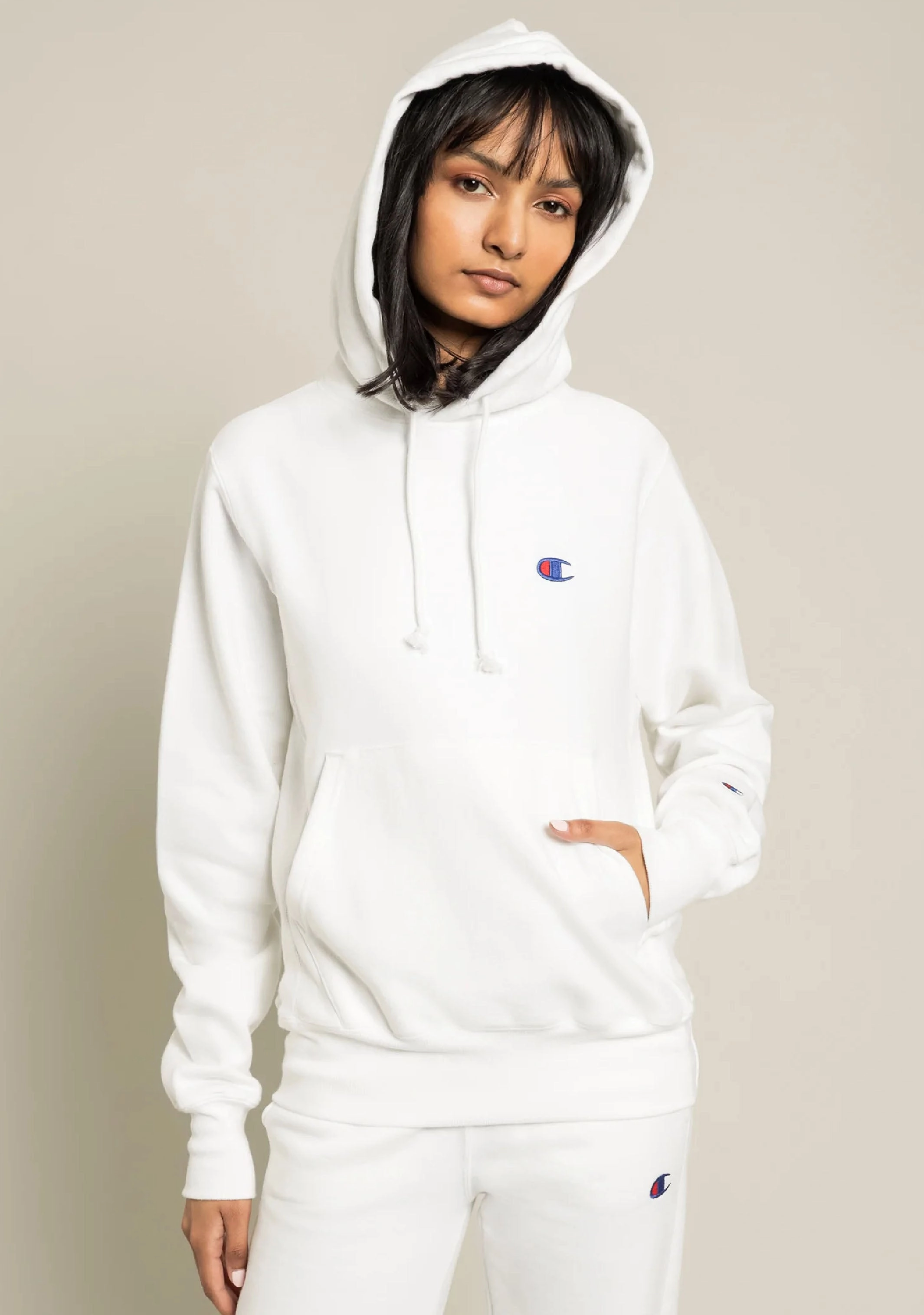 Champion Womens Small C Boyfriend Fit Logo Hoodie