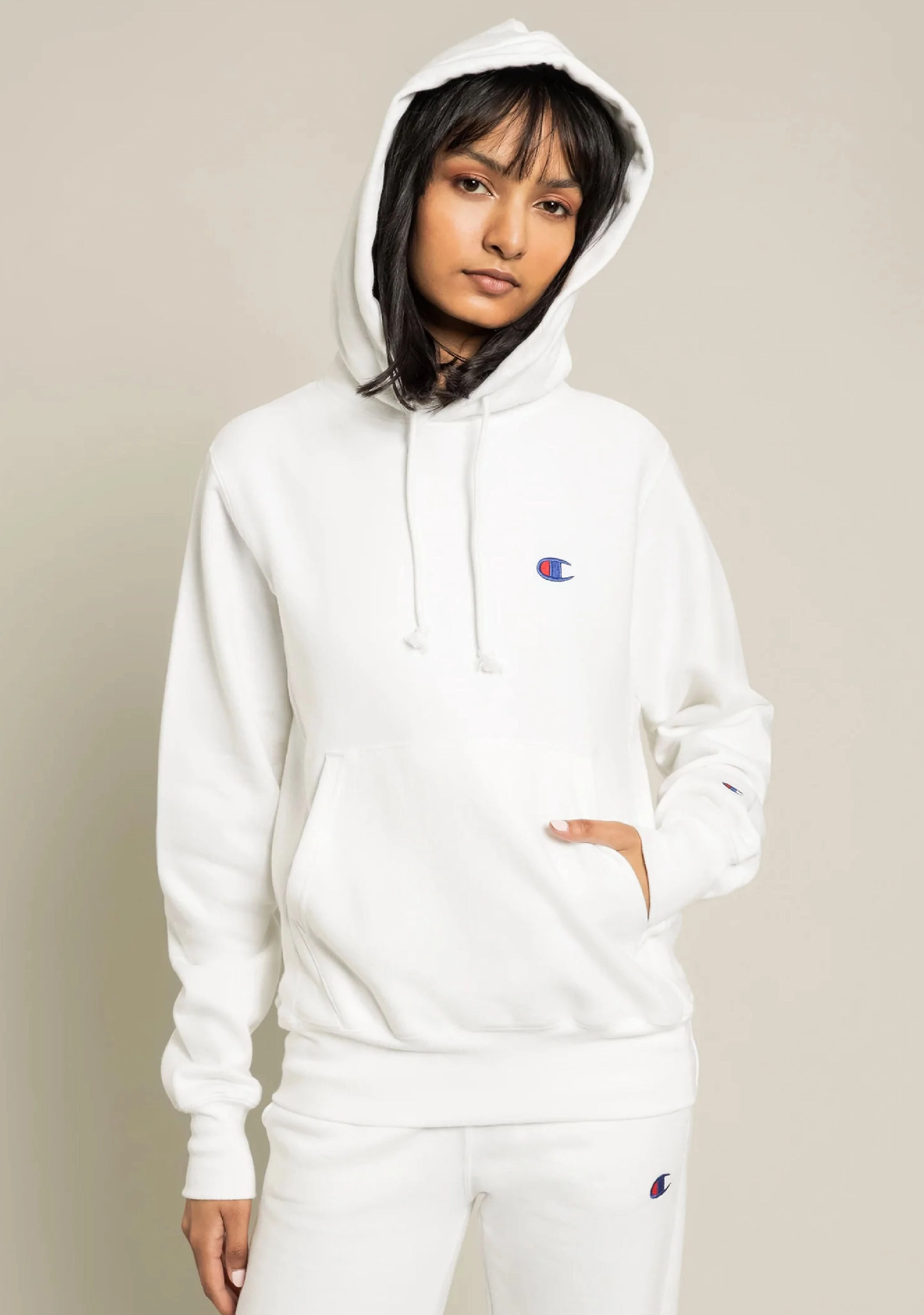 Champion Womens Small C Boyfriend Fit Logo Hoodie