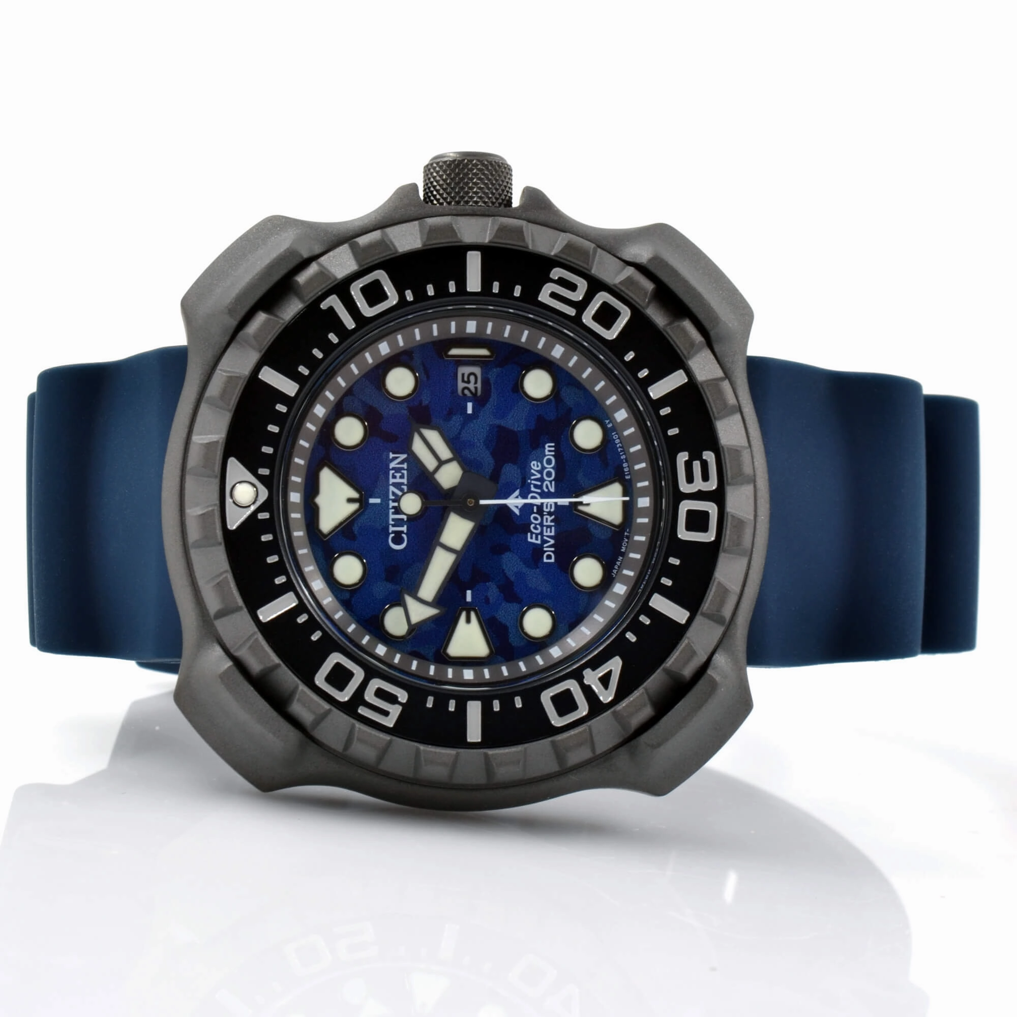 Citizen Men's Watch - Promaster Blue Camouflage Dial Rubber Strap Dive | BN0227-09L