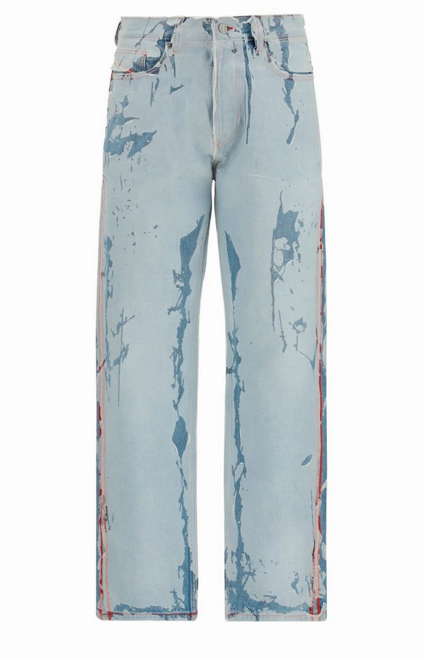 Diesel 2010 Peel-Off Effect Logo Patch Jeans