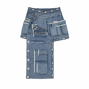Diesel Asymmetric Denim Mini Skirt
