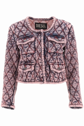 Diesel Cropped Washed Denim Jacket