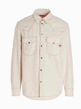 Diesel Curved Hem Denim Shirt