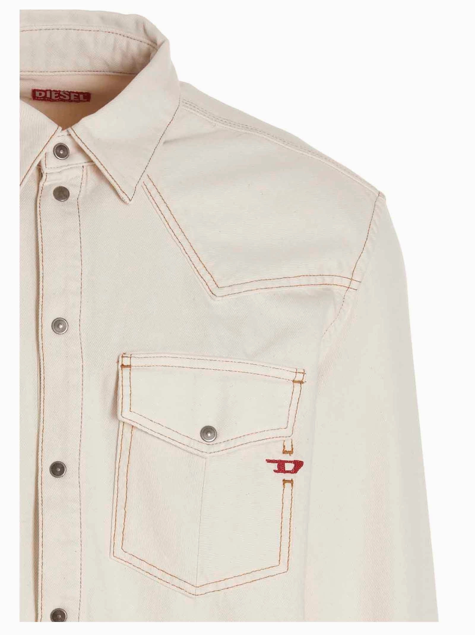 Diesel Curved Hem Denim Shirt