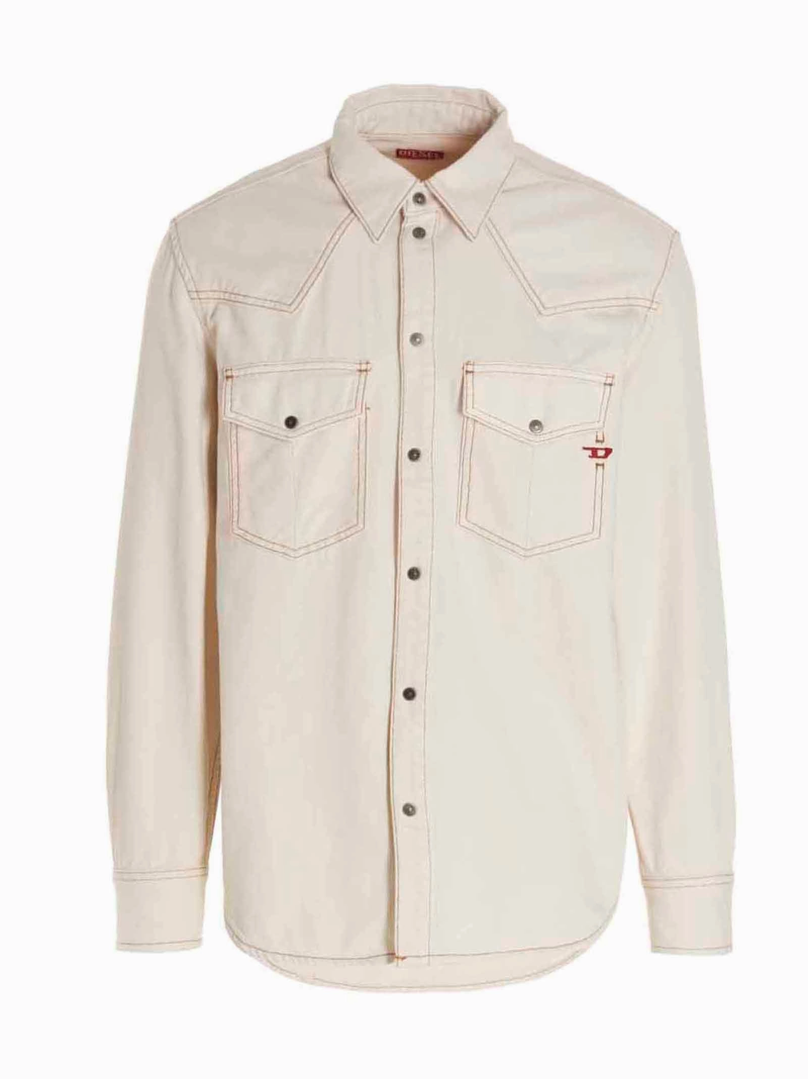 Diesel Curved Hem Denim Shirt