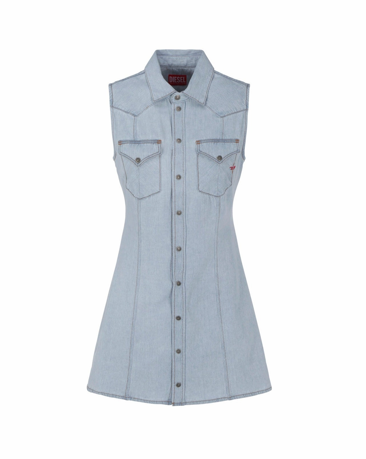 Diesel De-Glo Sleeveless Denim Mini Dress