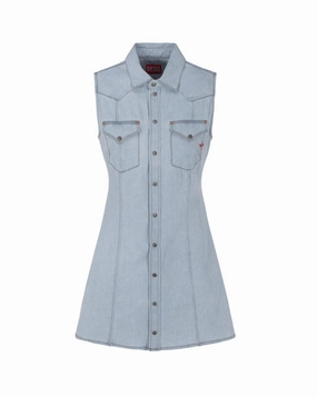 Diesel De-Glo Sleeveless Denim Mini Dress