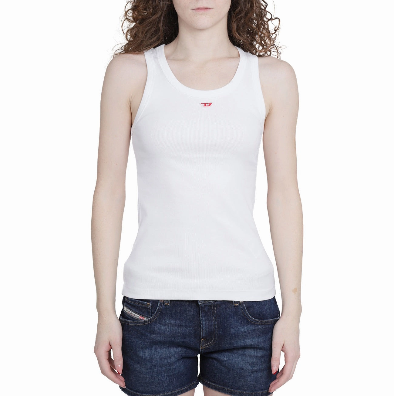 Diesel Logo Patch Crewneck Tank Top