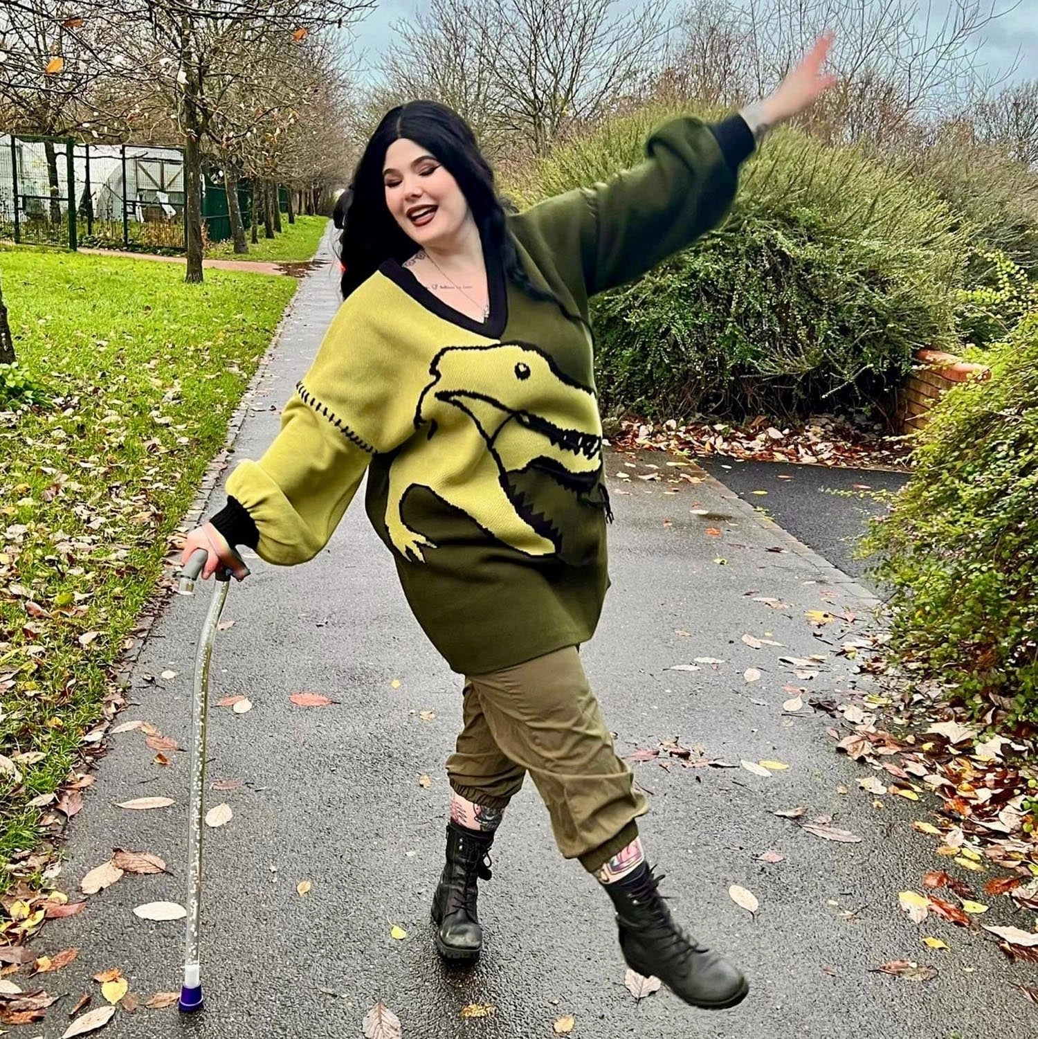 Dinosaur Jumper Dress - Rex