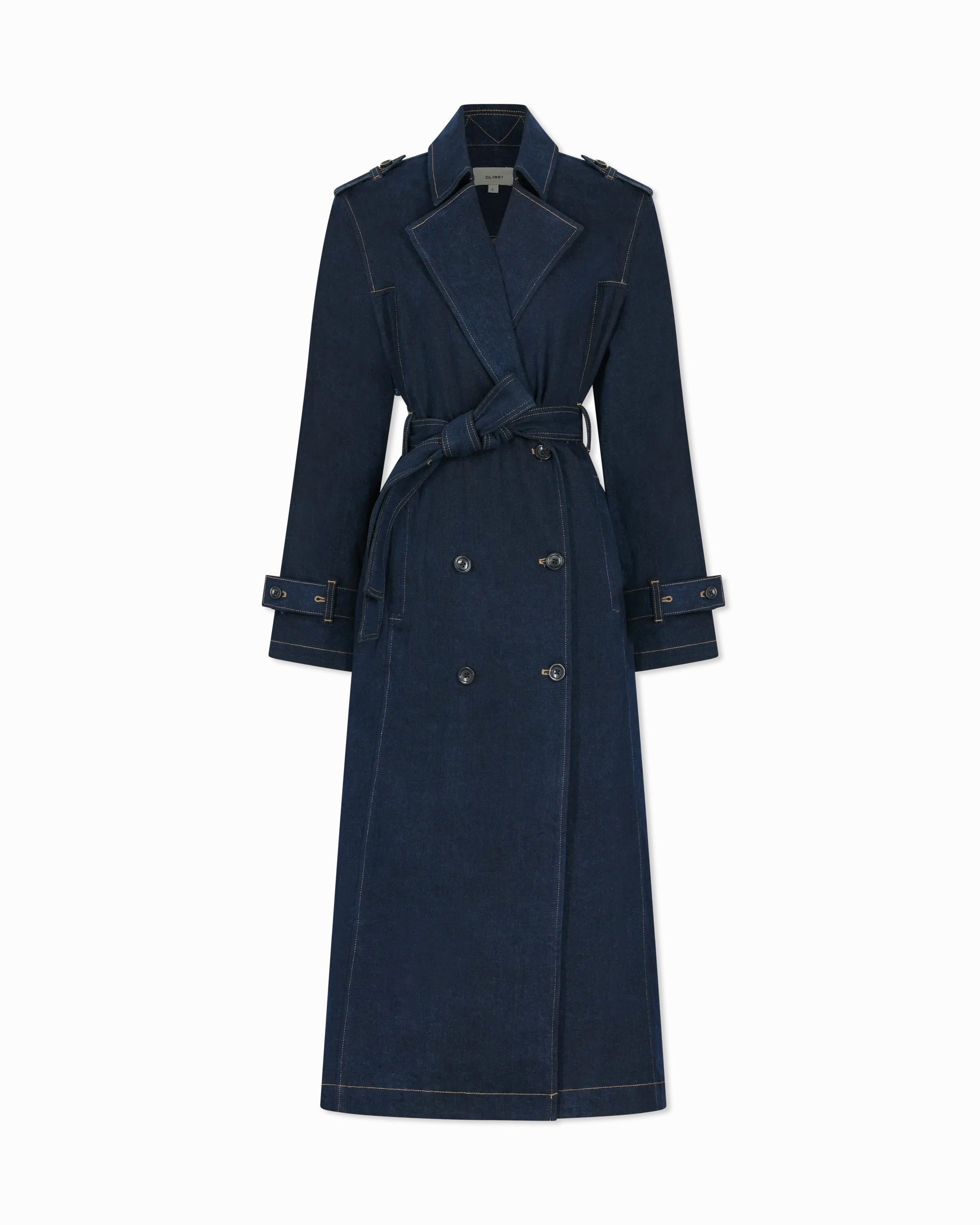 DL1961 Washed Denim Trench Coat