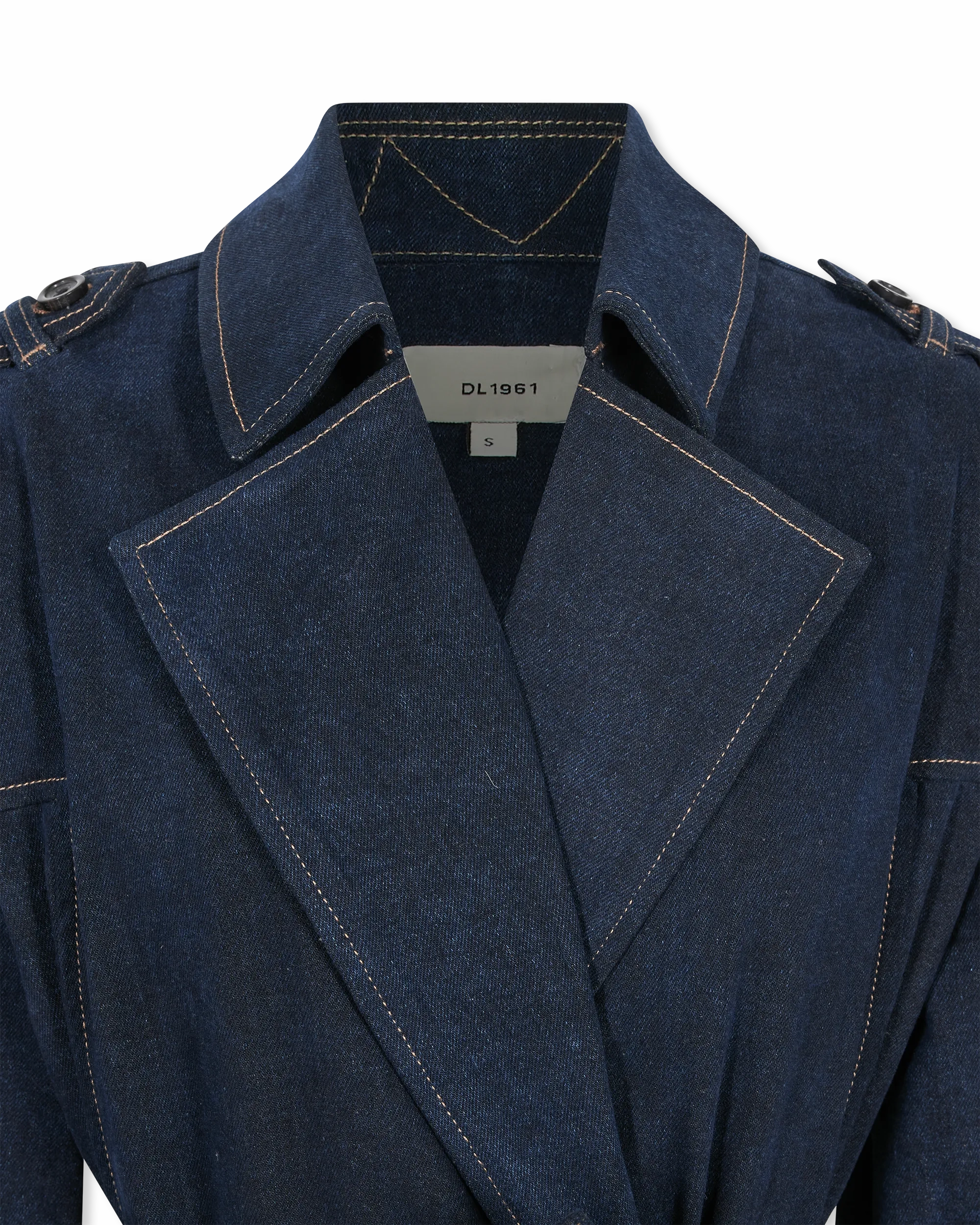 DL1961 Washed Denim Trench Coat