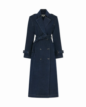 DL1961 Washed Denim Trench Coat