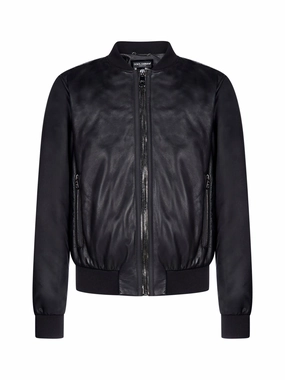 Dolce & Gabbana Leather Bomber Jacket