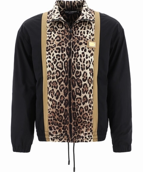 Dolce & Gabbana Leopard Printed Windbreaker