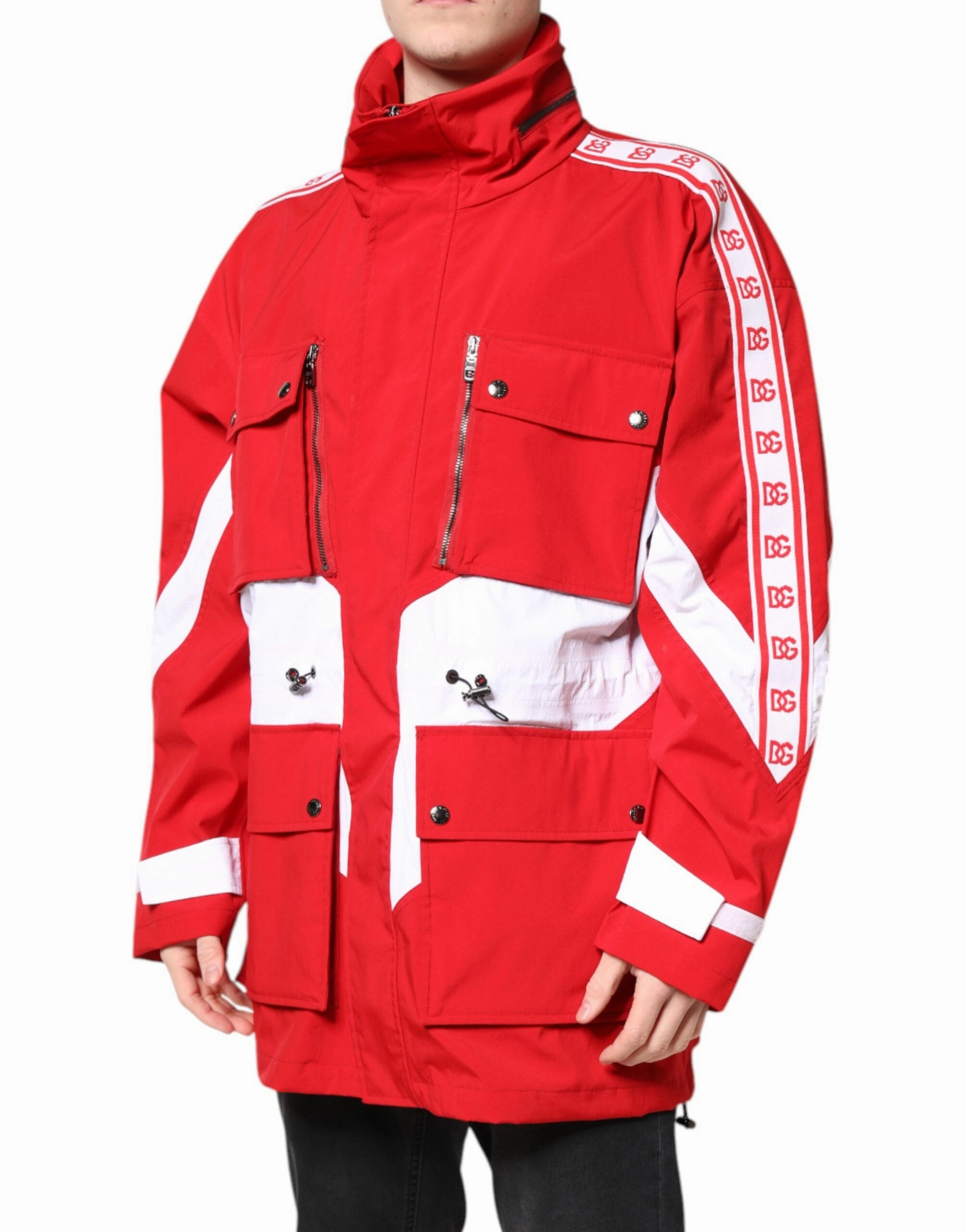 Dolce & Gabbana  Nylon Full Zip Windbreaker Men's Jacket (Pre-Owned)