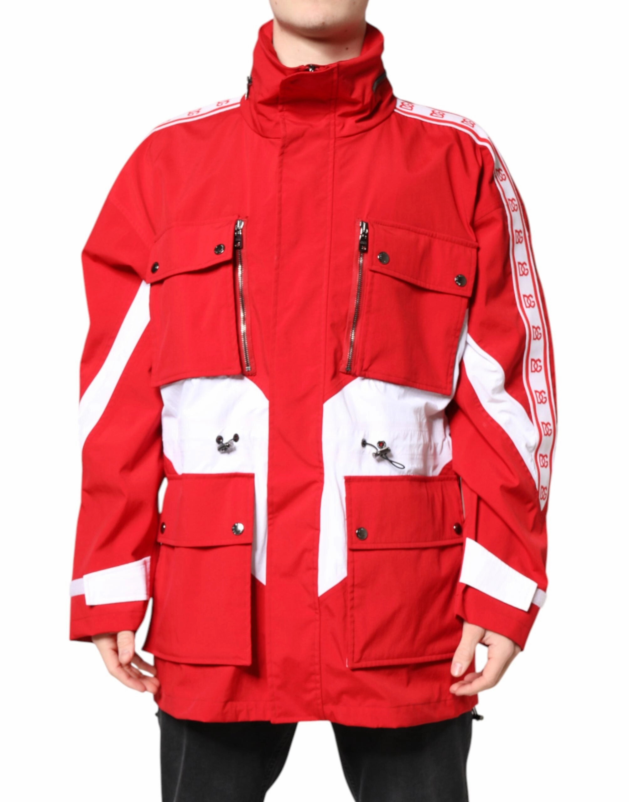 Dolce & Gabbana  Nylon Full Zip Windbreaker Men's Jacket (Pre-Owned)