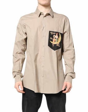 Dolce & Gabbana Pin Up Print MARTINI Men Casual Men's Shirt